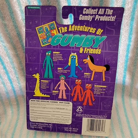Vintage 1995 The Adventures of Gumby & Friends Bendable Gumby and Pokey - Picture 4 of 6